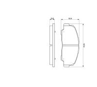 BOSCH 0 986 424 297 Kit de plaquettes de frein, frein à disque pour DAIHATSU