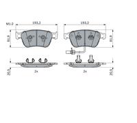 BOSCH 0 986 424 397 Kit de plaquettes de frein, frein à disque pour BENTLEY