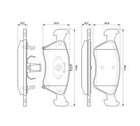 BOSCH 0 986 424 560 Kit de plaquettes de frein, frein à disque pour TOYOTA