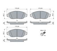 BOSCH 0 986 424 628 Kit de plaquettes de frein, frein à disque pour AUDI,CUPRA,V