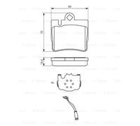 BOSCH 0 986 424 830 Kit de plaquettes de frein, frein à disque pour MERCEDES-BEN