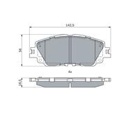 BOSCH 0 986 424 899 Kit de plaquettes de frein, frein à disque pour LEXUS,TOYOTA