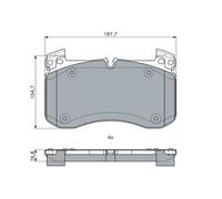 Plaquettes de frein 0 986 460 037 BOSCH pour MERCEDES-BENZ GLE GLE Coupe GLS