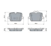 BOSCH 0 986 460 056 Kit de plaquettes de frein, frein à disque pour BMW