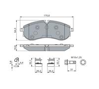 BOSCH 0 986 460 115 Kit de plaquettes de frein, frein à disque pour MAN,VW