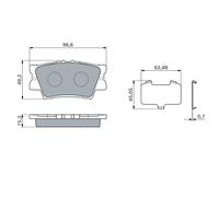 BOSCH 0 986 460 119 Kit de plaquettes de frein, frein à disque pour LEXUS,TOYOTA