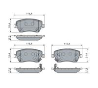 BOSCH 0 986 460 123 Kit de plaquettes de frein, frein à disque pour NISSAN