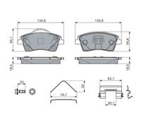 Plaquettes de frein Low-Metallic 0 986 460 141 BOSCH pour VOLVO XC40