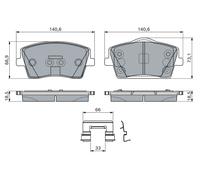 BOSCH Jeu de garnitures de frein, frein à disque 0986460144