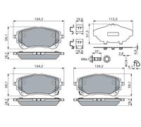 BOSCH 0 986 460 149 Kit de plaquettes de frein, frein à disque pour SUZUKI,TOYOT