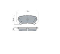 BOSCH 0 986 460 158 Kit de plaquettes de frein, frein à disque pour TOYOTA