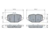 Bosch Kit de plaquettes de frein 0 986 460 163, frein à disque pour Mercedes-Benz CLE