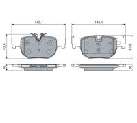 1x Kit de plaquettes de frein, frein à disque BOSCH 0 986 460 166