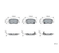 BOSCH 0 986 460 197 Kit de plaquettes de frein, frein à disque pour TESLA