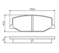 BOSCH 0 986 460 935 Kit de plaquettes de frein, frein à disque pour SUZUKI