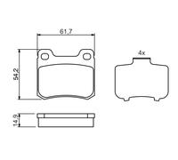 BOSCH 0 986 466 871 Kit de plaquettes de frein, frein à disque pour MERCEDES-BEN