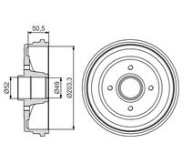 BOSCH 0 986 477 205 Tambour de frein pour ,RENAULT