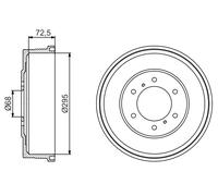 Tambour de frein BOSCH 0 986 477 210