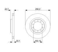 BOSCH 0 986 479 343 Disque de frein pour RENAULT,RENAULT TRUCKS