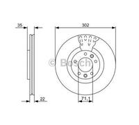 2x Disque de frein ventilé 0 986 479 500 BOSCH pour CITROËN C6
