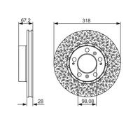 BOSCH 0 986 479 550 Disque de frein pour PORSCHE