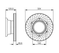 BOSCH 0 986 479 600 Disque de frein pour MERCEDES-BENZ