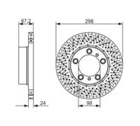BOSCH 0 986 479 674 Disque de frein pour PORSCHE