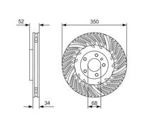 BOSCH 0 986 479 D28 Disque de frein pour PORSCHE