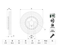 BOSCH 0 986 479 E27 Disque de frein pour BMW