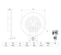 BOSCH 0 986 479 E58 Disque de frein