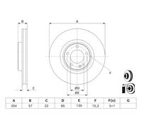 BOSCH 0 986 479 J04 Disque de frein pour MERCEDES-BENZ
