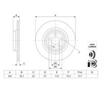 BOSCH 0 986 479 J51 Disque de frein pour MERCEDES-BENZ