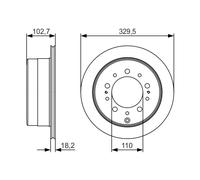 Bosch Disque de frein BD1750 - 1 disque unitaire
