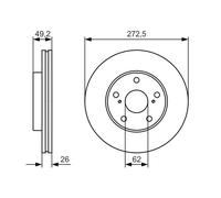 BOSCH 0 986 479 R45 Disque de frein