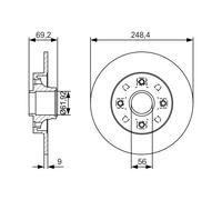 BOSCH 0 986 479 S43 Disque de frein pour CITROËN,DS,PEUGEOT