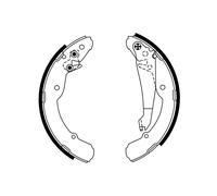BOSCH 0 986 487 555 Jeu de mâchoires de frein pour SEAT,SKODA,VW
