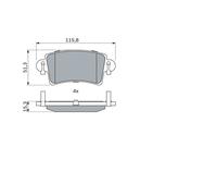 BOSCH 0 986 494 043 Kit de plaquettes de frein, frein à disque pour NISSAN,OPEL,