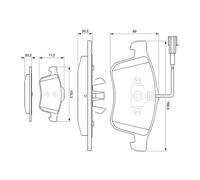 BOSCH 0 986 494 071 Kit de plaquettes de frein, frein à disque pour ALFA ROMEO