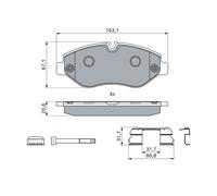 BOSCH 0 986 494 121 Kit de plaquettes de frein, frein à disque pour MERCEDES-BEN
