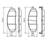 BOSCH 0 986 494 152 Kit de plaquettes de frein, frein à disque pour NISSAN