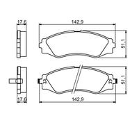 BOSCH 0 986 494 173 Kit de plaquettes de frein, frein à disque