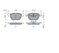 Bosch BP1109 - Plaquettes de Frein Avant pour Voiture - Qualité Bosch - Réduction du Bruit et de la Poussière - Certifié ECE-R90 - Sans Cuivre - Jeu de 4 Plaquettes