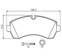 BOSCH 0 986 494 194 Kit de plaquettes de frein, frein à disque pour MERCEDES-BEN