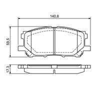 BOSCH 0 986 494 218 Kit de plaquettes de frein, frein à disque pour LEXUS,TOYOTA