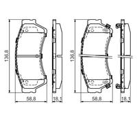 BOSCH 0 986 494 221 Kit de plaquettes de frein, frein à disque
