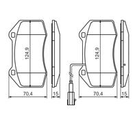 Jeu de plaquettes de frein BOSCH 0 986 494 228, avant