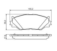 BOSCH 0 986 494 316 Kit de plaquettes de frein, frein à disque pour LEXUS