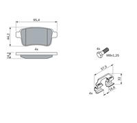 BOSCH 0 986 494 331 Kit de plaquettes de frein, frein à disque pour RENAULT