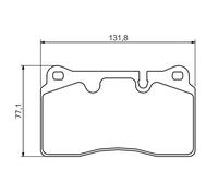 BOSCH 0 986 494 351 Kit de plaquettes de frein, frein à disque pour LAND ROVER