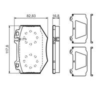 BOSCH 0 986 494 352 Kit de plaquettes de frein, frein à disque pour MERCEDES-BEN